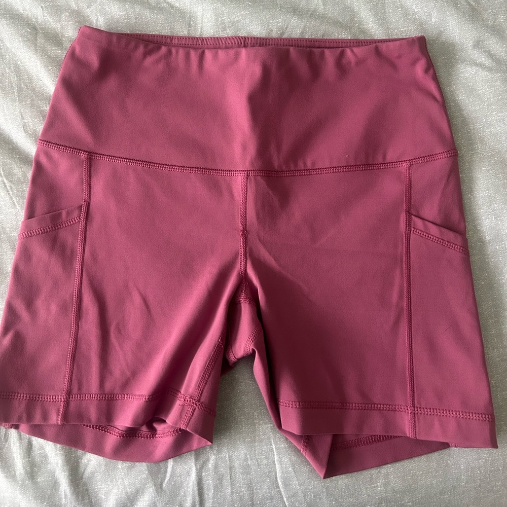 Women's Pink Athletic Biker Shorts